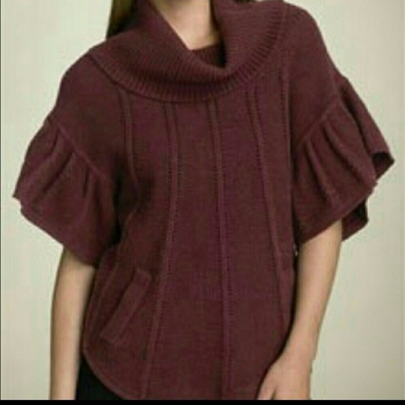 NWT BCBGMAXAZRIA SWEATER COWL NECK KNIT SHORT SLEEVE WOOL BLEND L WOMENS LARGE L - Picture 11 of 11